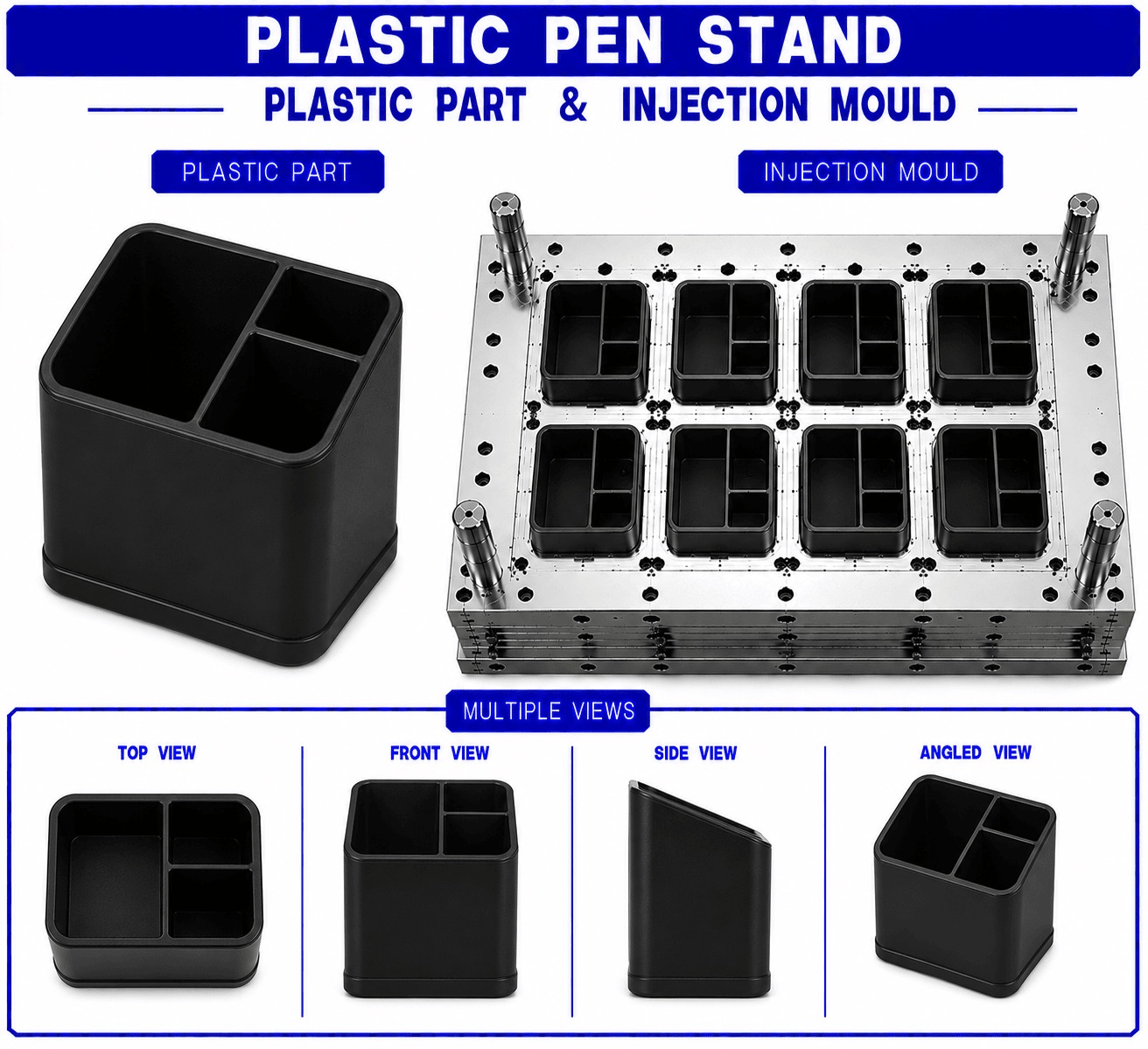 Plastic Pen Stand Mould and Moulding Service